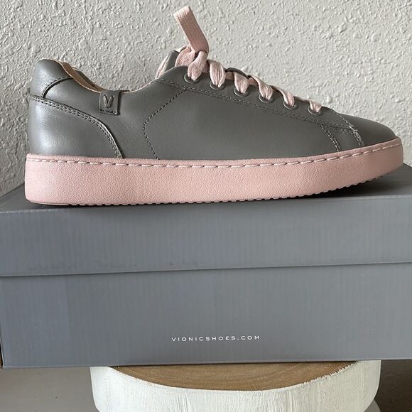NIB Vionic Pink and Gray Walking Shoes Size 6.5 - Picture 4 of 9
